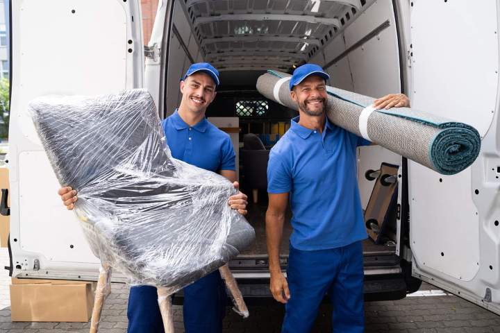 Déchargement de camion de déménagement départements limitrophes